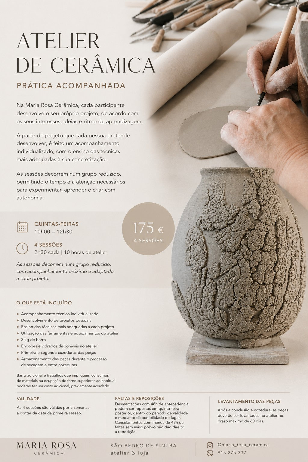 Atelier de cerâmica Pratica acompanhada