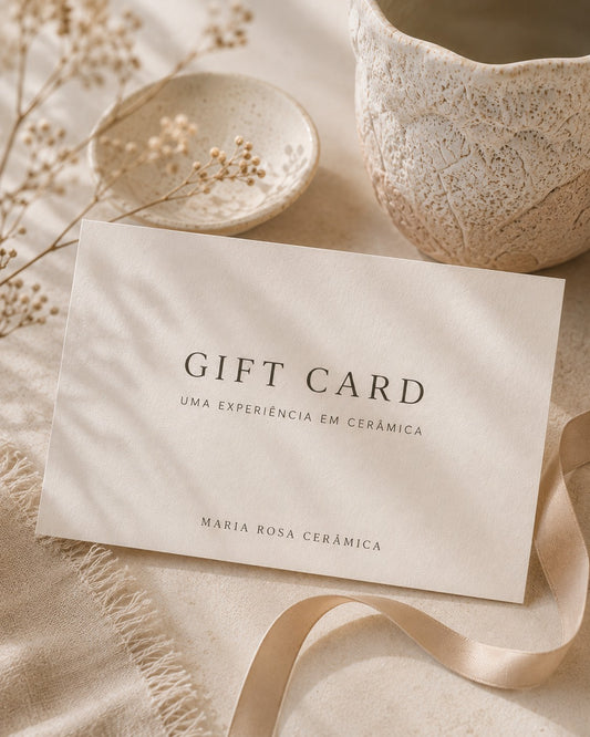 GIFT CARD Atelier de Cerâmica · Prática Acompanhada